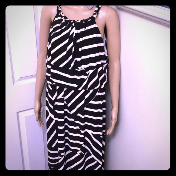 π₯NWT Lane Bryant Halter Neck Stripe Maxi Dress:1X - Picture 7 of 7